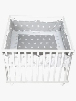 Sikkerhed|Roba Kravlegård med Hjul, Little Stars White