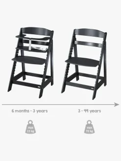 Roba Højstole & Tilbehør-Sit Up Flex Grow-Along Højstol, Black