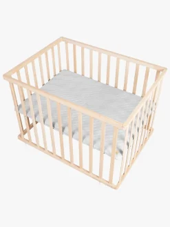 Sikkerhed|Roba Style Kravlegård med Hjul, Wood & Grey