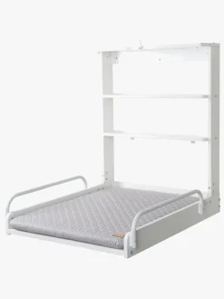 Højstole & Tilbehør|Roba Vægpuslebord inkl. Style Puslepude, White/Grey Hvid/Grå