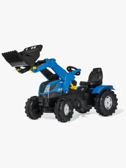 Pedal- & Gåbiler|RollyToys Rolly Toys Farmtrac New Holland Pedaltraktor, Blå