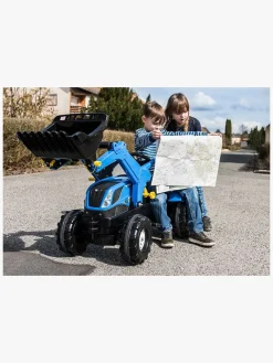 Pedal- & Gåbiler|RollyToys Rolly Toys Farmtrac New Holland Pedaltraktor, Blå