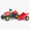 Pedal- & Gåbiler|RollyToys Rolly Toys Kid-X Pedaltraktor med Anhænger, Rød
