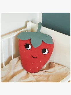 Interiør|Roommate Pyntepude Jordbær Rød/Grøn/Hvid/Sort/Gul