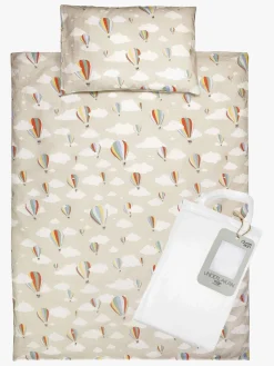 Sengetøj|RttStart Rätt Start Sengesæt Vogn 70x80 Luftballon 3 Dele, Greige