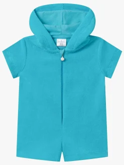 Børn Saltabad Heldragter-Charlie Frotté Jumpsuit, Turkis