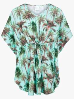 Kjoler & Tunikaer|Saltabad Ellen Tunika, Turkis Palme Blå