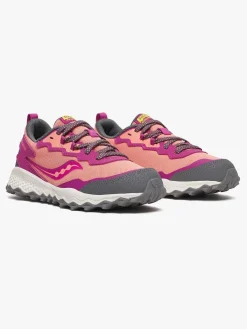 Børn Saucony Sneakers-Peregrine Kids Shield Træningssko, Berry/Coral