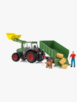 Legetøjsbiler & -Fartøjer|Schleich 42608 Farm World Traktor med Anhænger