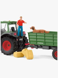Legetøjsbiler & -Fartøjer|Schleich 42608 Farm World Traktor med Anhænger