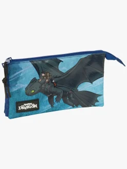 DisneyDraktranaren Kreativt Legetøj-Sådan Træner Du Din Drage Penalhus med 3 Rum, Blå