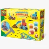 SES Kreativt Legetøj-Creative Modellervoks Entreprenørkøretøjer