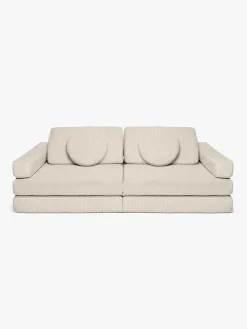 Børnemøbler|Shappy Play Bygbar Sofa 160x80 cm Kraftig Fløjl, Vanilla