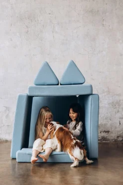 Børnemøbler|Shappy Play Bygbar Sofa 160x80 cm, Sky Blue