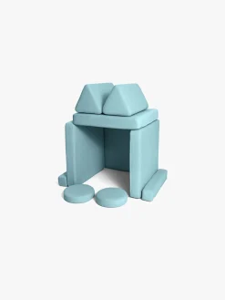 Børnemøbler|Shappy Play Bygbar Sofa 160x80 cm, Sky Blue