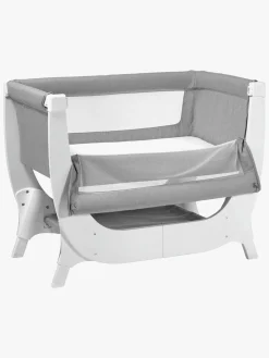 Børnesenge & Tilbehør|Shnuggle Air Bedside Crib, Dove Grey