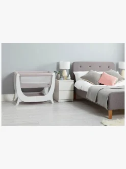 Børn Shnuggle Børnesenge & Tilbehør-Air Bedside Crib, Stone Grey