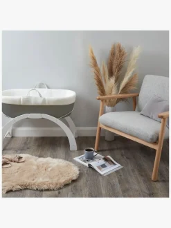 Børnesenge & Tilbehør|Shnuggle Dreami Moseskurv Sleep System, Slate Grey