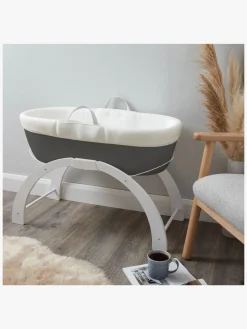 Børnesenge & Tilbehør|Shnuggle Dreami Moseskurv Sleep System, Slate Grey
