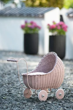 Dukker & Bamser|Smallstuff Dukkevogn, Powder Lilla/Beige/Flerfarvet