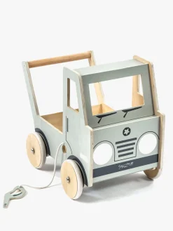 Babylegetøj|Smallstuff Gåvogn Lastbil i Træ, Grå Grå