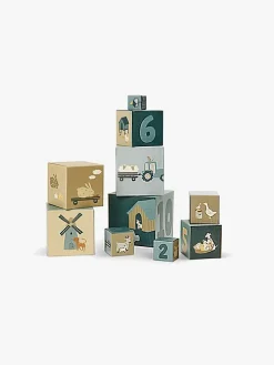 Babylegetøj|Smallstuff Stableklodser 1-10 Bondegård 10 Dele Flerfarvet