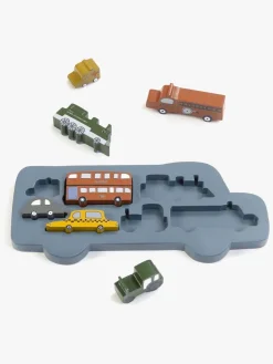 Spil & Puslespil|Smallstuff Træpuslespil Auto, 7 Brikker Flerfarvet