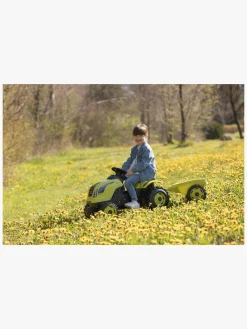 Pedal- & Gåbiler|Smoby  Farmer Traktor XL + Trailer, Grøn Sort/Gul