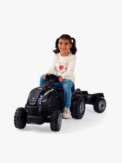 Pedal- & Gåbiler|Smoby  Farmer Traktor XL + Trailer, Sort Grå/Sort