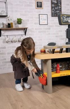 Smoby Rolleleg-Legekøkken Restaurant Food Corner 2-in-1