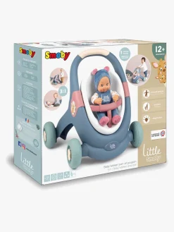 Børn Smoby Legetøj Til Børn På 0-10 År|Babylegetøj-Little 3-i-1 Gåvogn med Dukke
