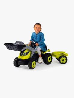 Pedal- & Gåbiler|Smoby  Maks Farmer Traktor + Trailer