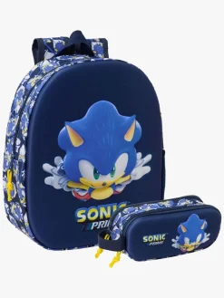 Børn SonicTheHedgehog Tasker-Sonic The Hedgehog 3D Rygsæk 8,5L & Penalhus