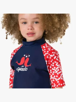 Børn Speedo Uv & Strand-Spashmaster UV-Sæt, Navy/Red