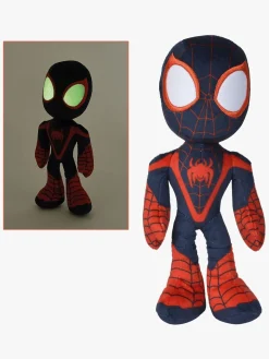 Dukker & Bamser|SpideyandFriends Spidey and His Amazing Friends Bamse Miles Morales Selvlysende 25 cm Flerfarvet