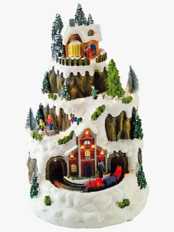 Børn Leklyckan Interiør-Spieluhrenwelt Spilledåse Vinterbjerg Tog