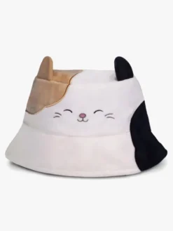Tilbehør|Squishmallows Bøllehat, Cameron Hvid/Sort/Brun