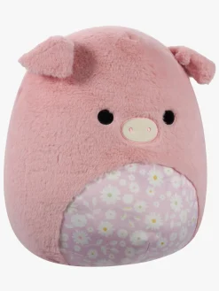 Dukker & Bamser|Squishmallows Fuzz A Mallows Bamse Peter Pig 50 cm Lyserød/Hvid