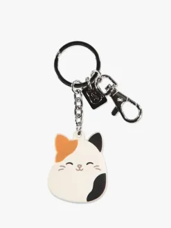 Tilbehør|Squishmallows Nøglering, Cameron Hvid/Sort/Brun