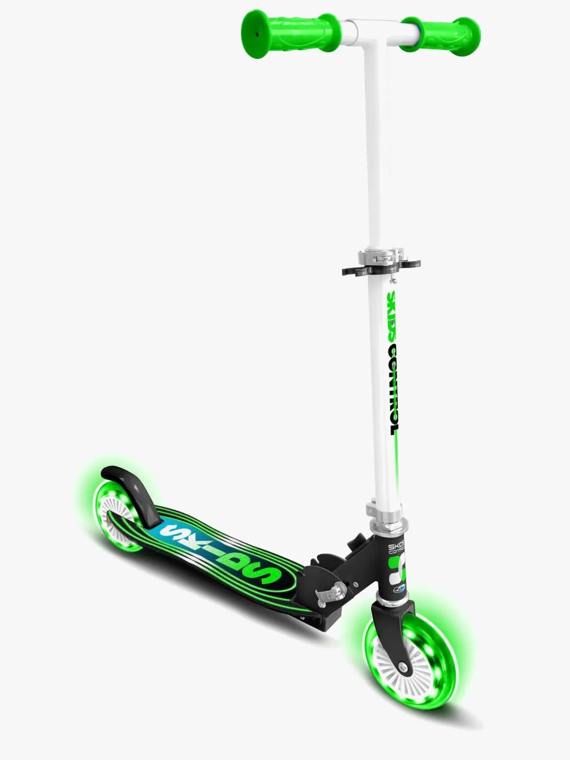 Løbehjul|Stamp Sammenklappeligt Light-Up Løbehjul, Grøn/Sort