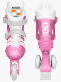 Skating|Stamp Skids Control Justerbar 2-i-1 Inliners Størrelse 27-30, Lyserød/Grå