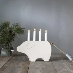 Interiør|StarTrading Star Trading Lysestage Gry, Hvid