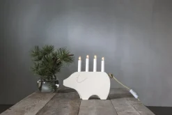 Interiør|StarTrading Star Trading Lysestage Gry, Hvid