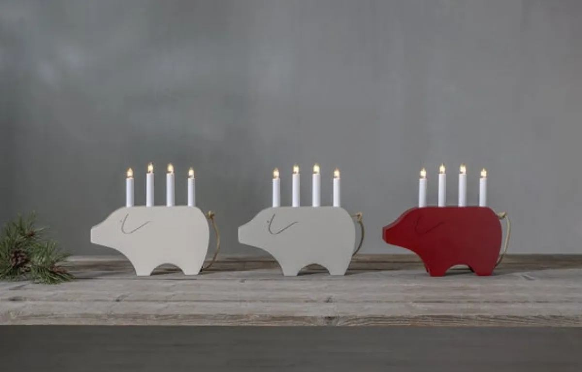 Interiør|StarTrading Star Trading Lysestage Gry, Hvid