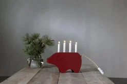 Børn StarTrading Interiør-Star Trading Lysestage Gry, Rød