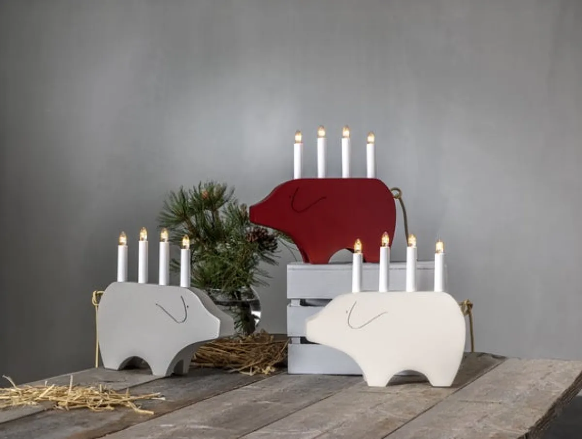 Børn StarTrading Interiør-Star Trading Lysestage Gry, Rød