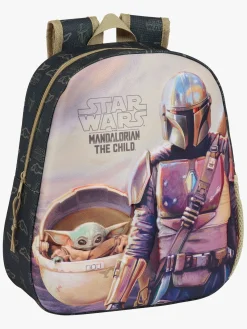 Børn StarWars Tasker-Star Wars 3D Rygsæk 8.5L The Mandalorian, Sort/Sand