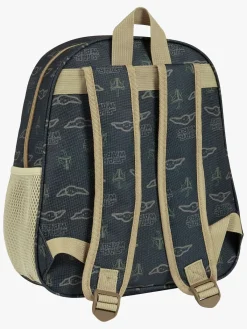 Børn StarWars Tasker-Star Wars 3D Rygsæk 8.5L The Mandalorian, Sort/Sand