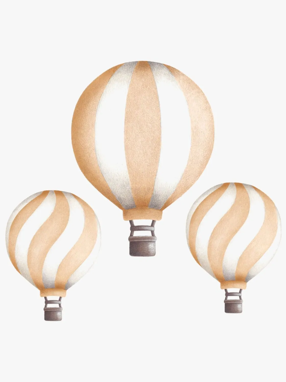 Interiør|Stickstay Vintage Balloon Set Wallsticker, Peach Orange