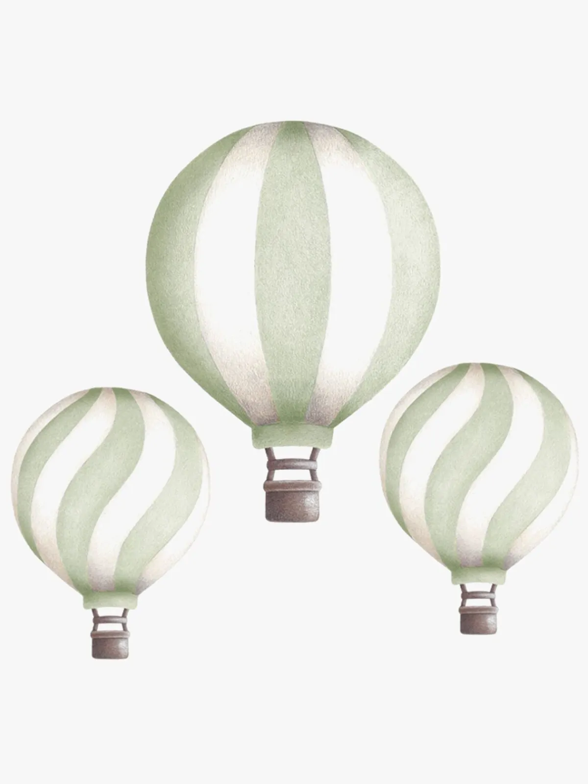 Børn Stickstay Interiør-Vintage Balloon Set Wallsticker, Pistachio